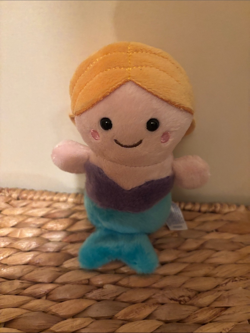 Plush Mermaid Stuffed Toy - Yellow Hair, Purple Top, Blue Tail pallets PalmPets
